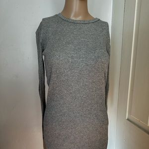 Helmut Lang - Light Grey, Ribbed, Crewneck, Tunic